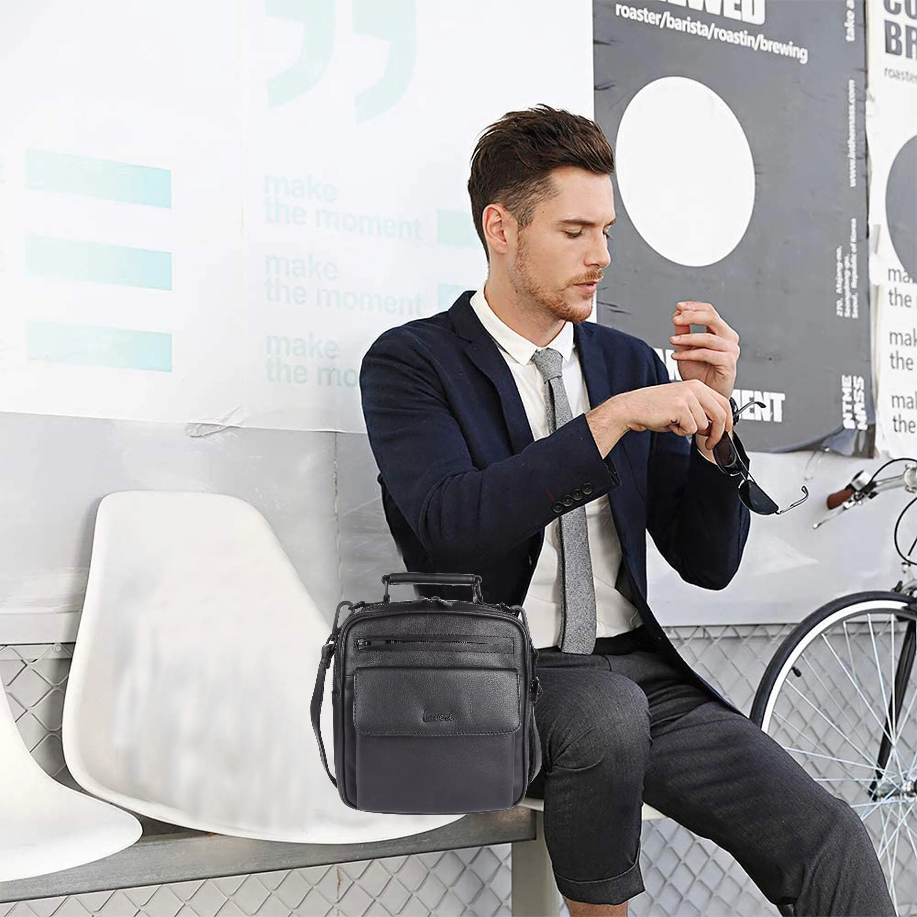 Muka Leather Crossbody/Messenger Bag # 2044S