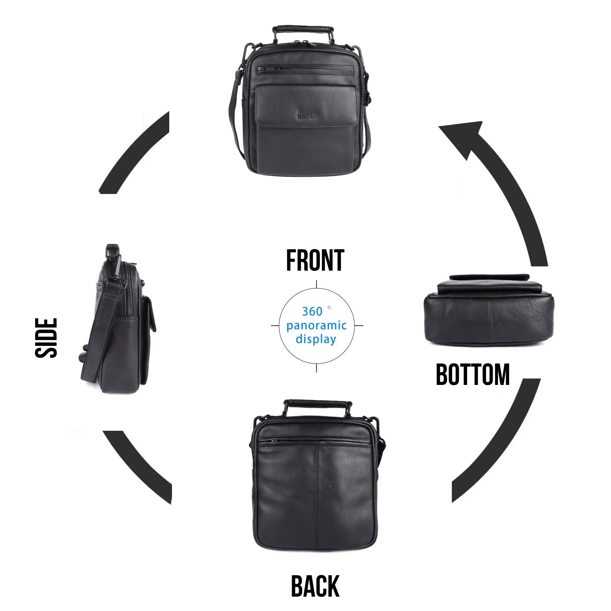 Muka Leather Crossbody/Messenger Bag # 2044S