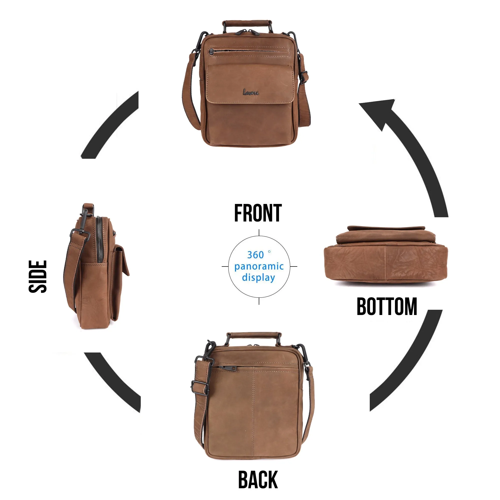 Muka Leather Crossbody/Messenger Bag # 2044S