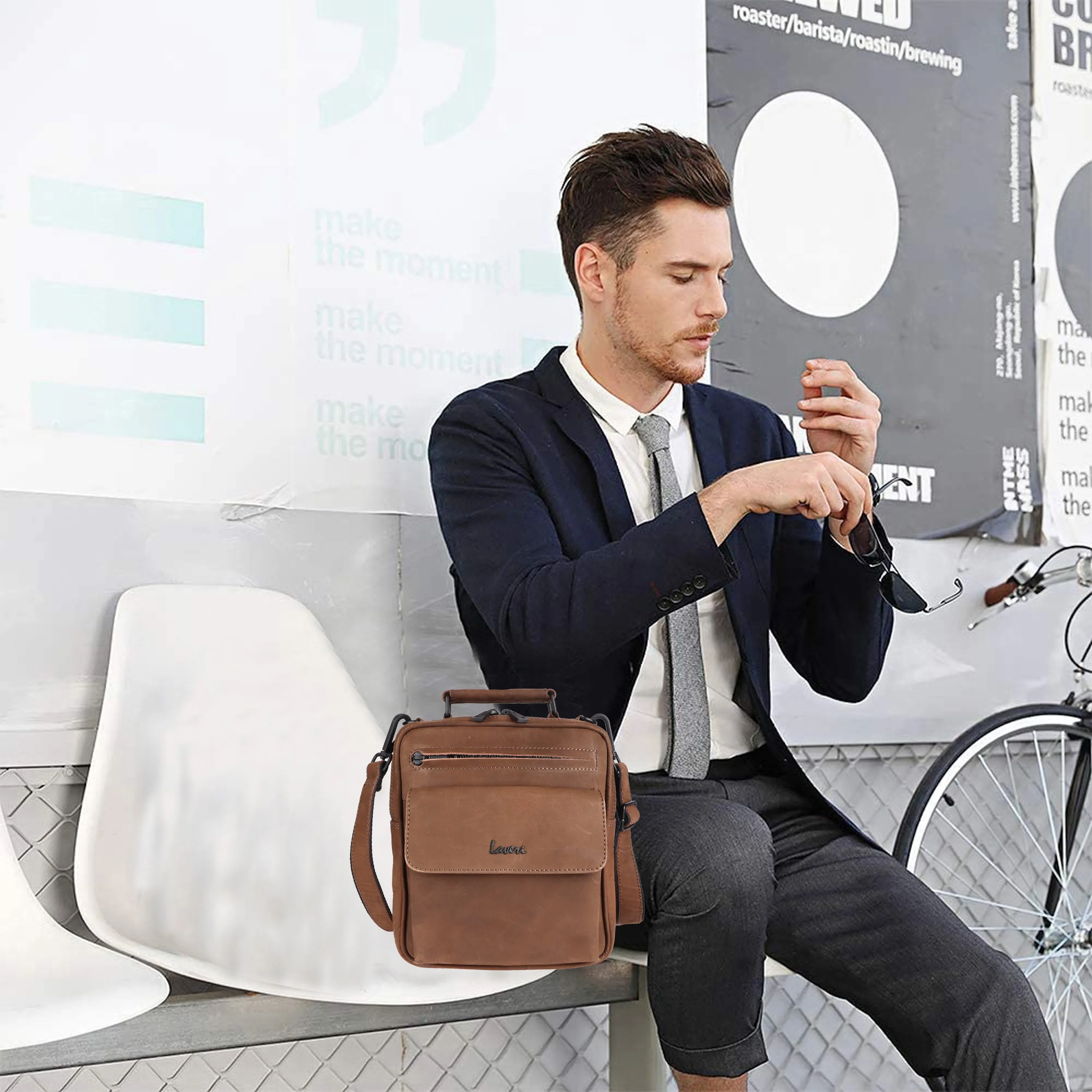 Muka Leather Crossbody/Messenger Bag # 2044S