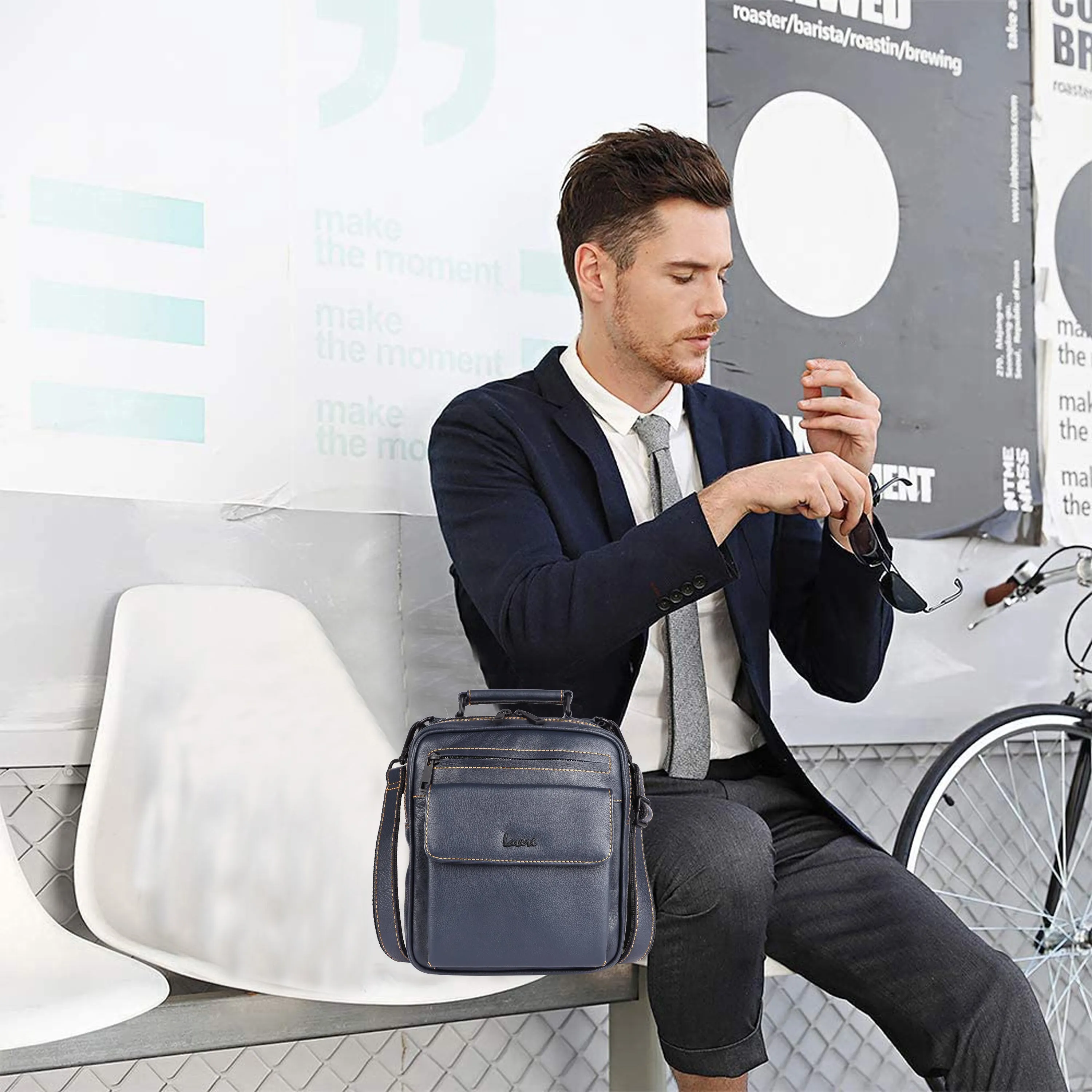 Muka Leather Crossbody/Messenger Bag # 2044S