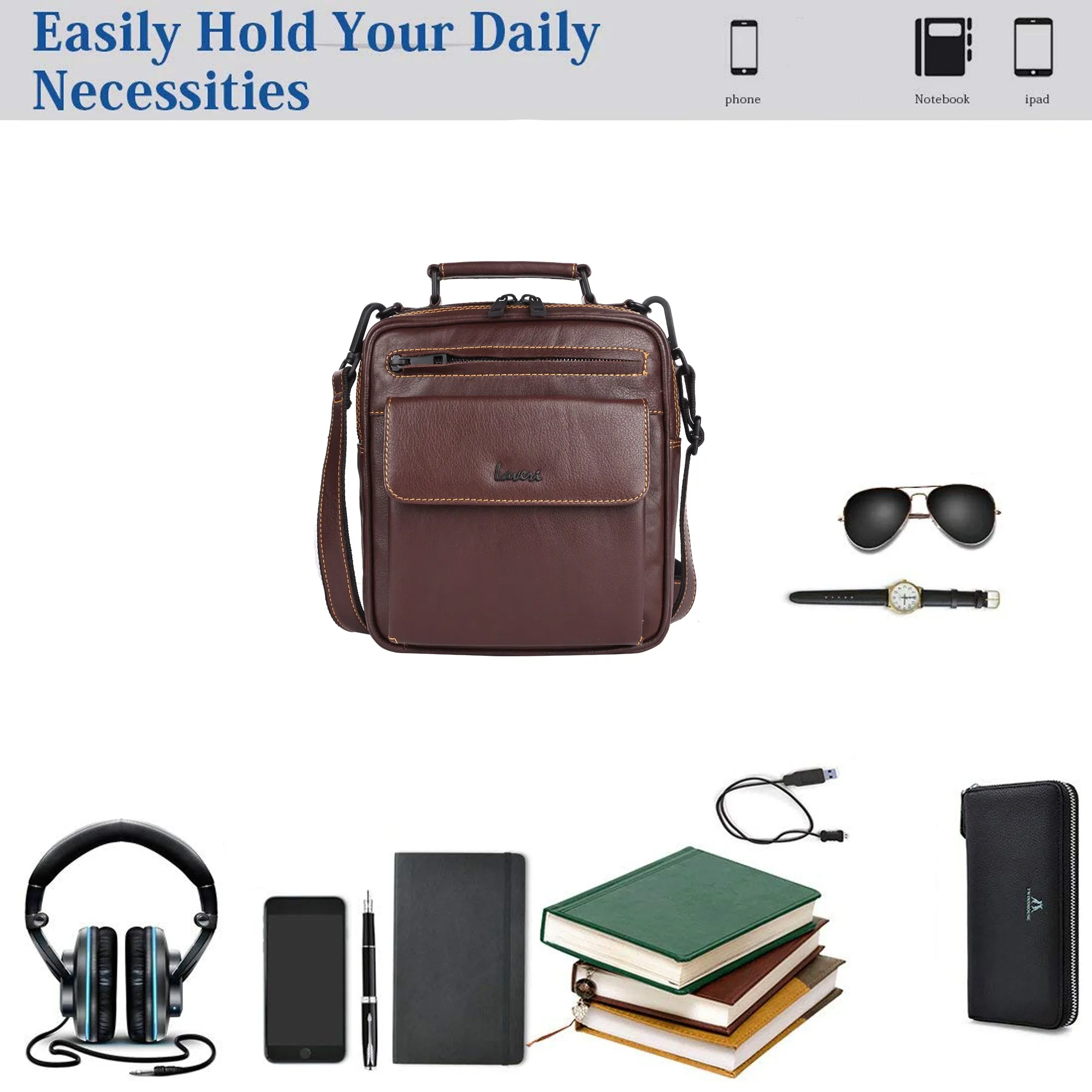 Muka Leather Crossbody/Messenger Bag # 2044S