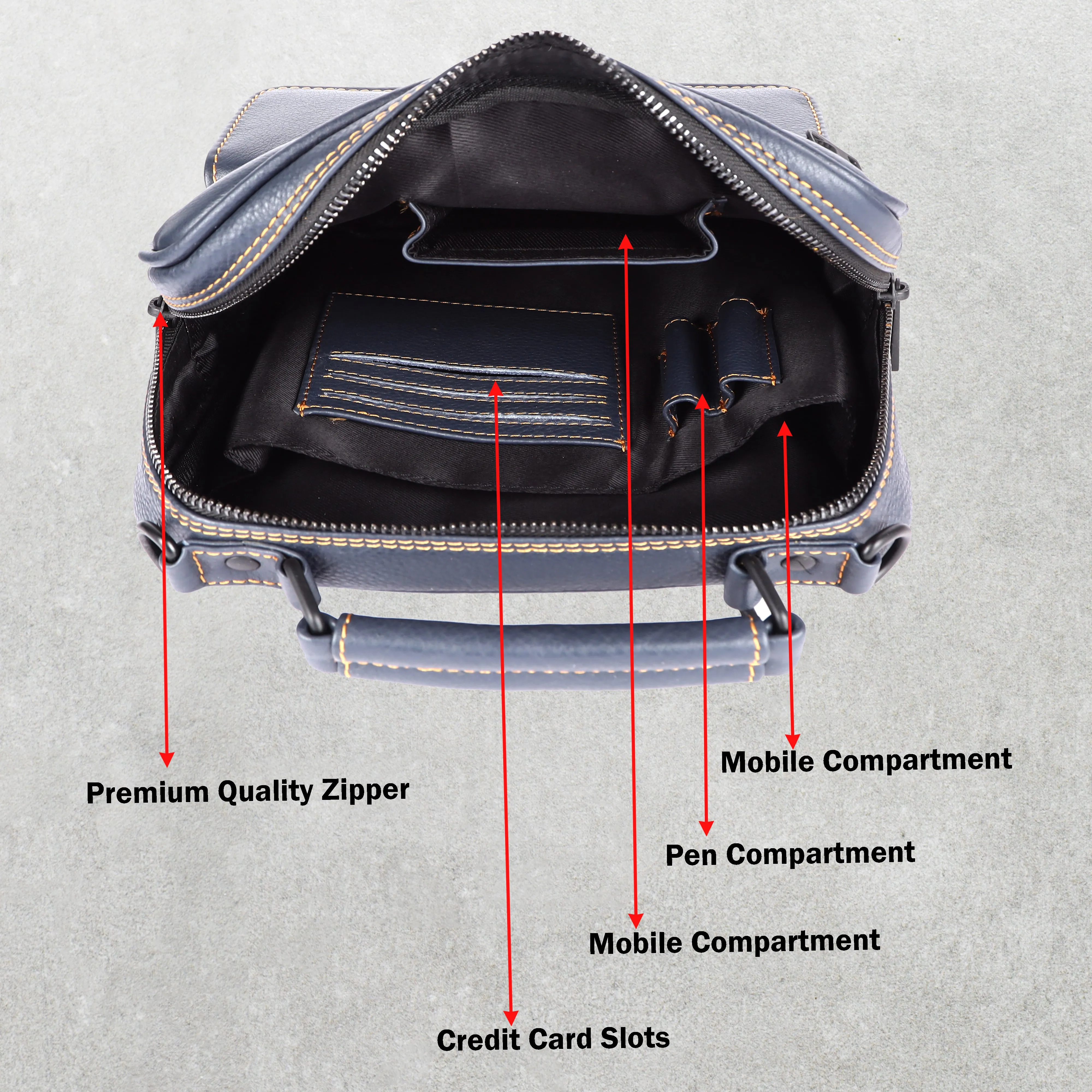 Muka Leather Crossbody/Messenger Bag # 2044S