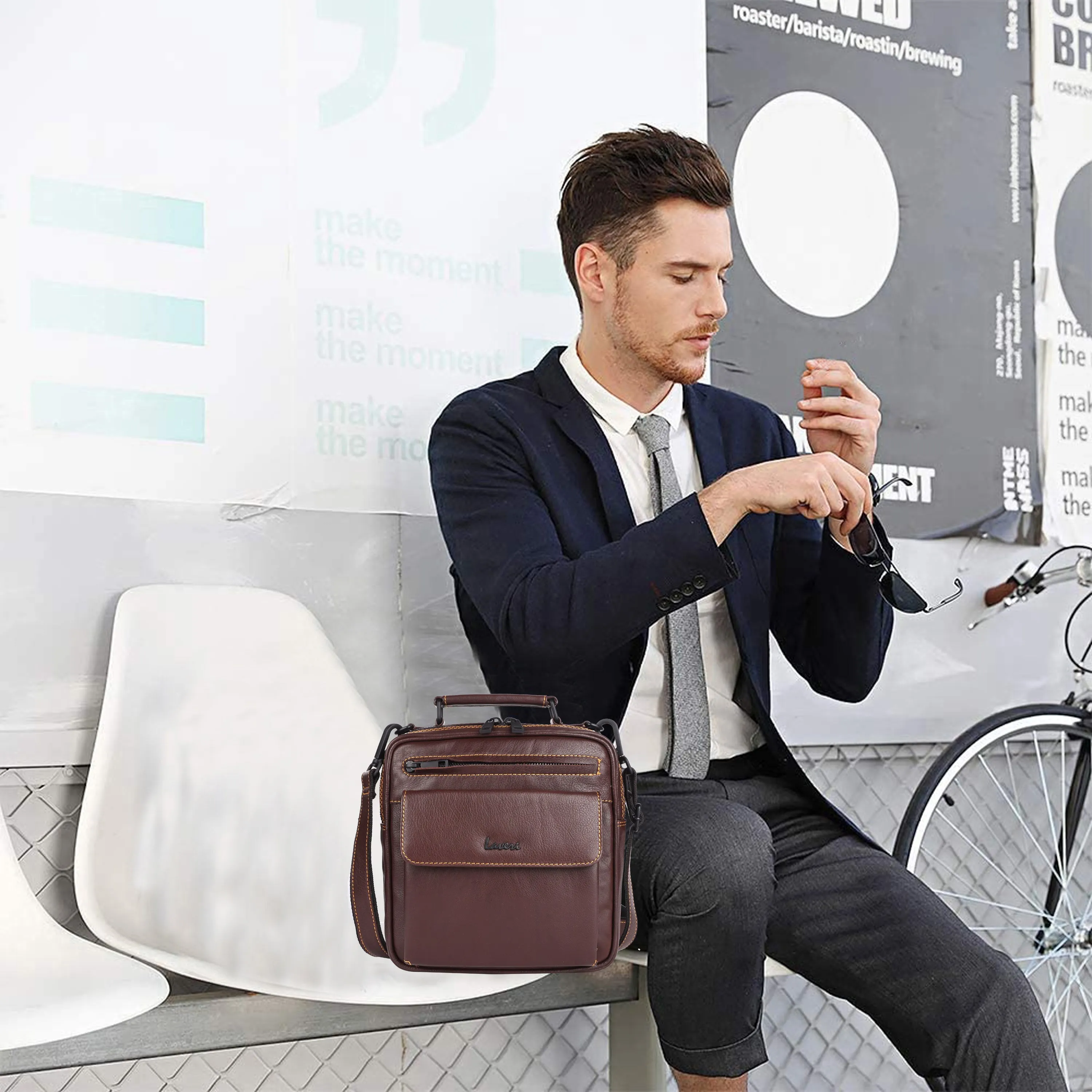 Muka Leather Crossbody/Messenger Bag # 2044S