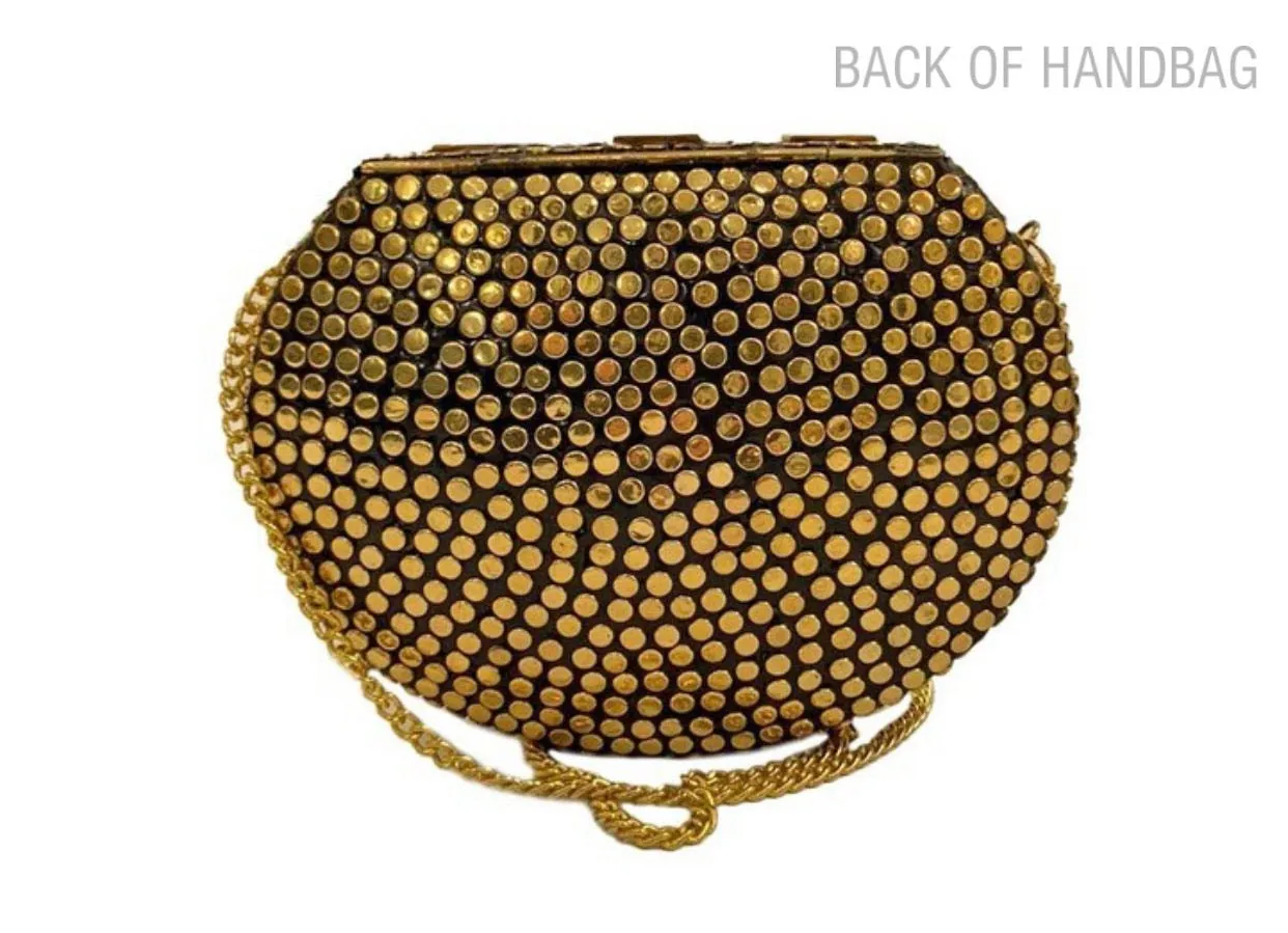 MULTI-COLOR GOLD STONE handbag