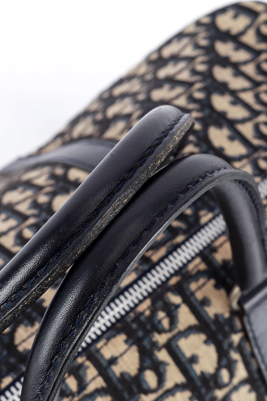 Navy Monogram Trotter Boston Bag