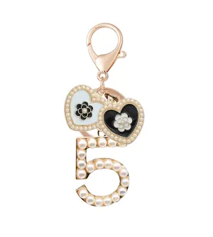 NEW! HEART NUMBER 5 KEYCHAIN