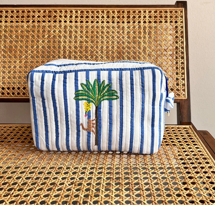 NM - Cosmetic Pouch | Blue Palm