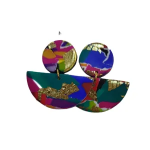 No Shrinking Violet - The 80's Medium Shape Earrings