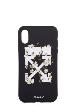 Off White Black Floral iPhone XR Case