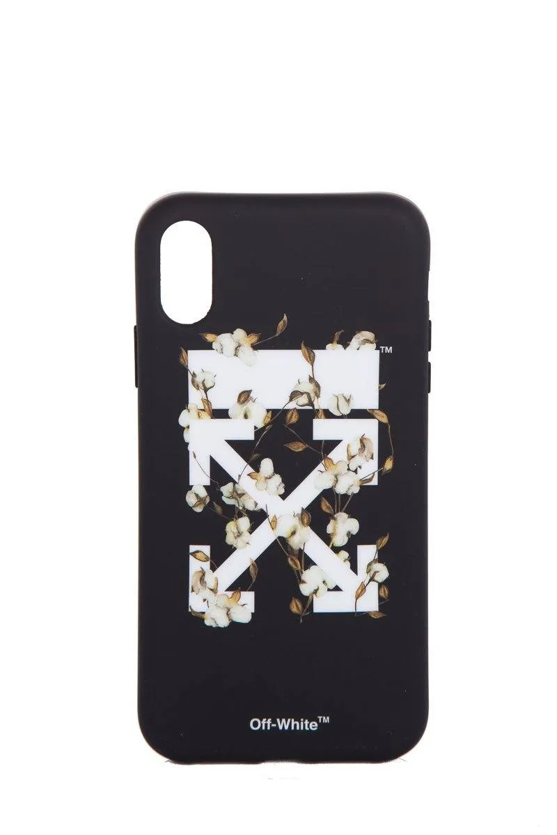 Off White Black Floral iPhone XR Case