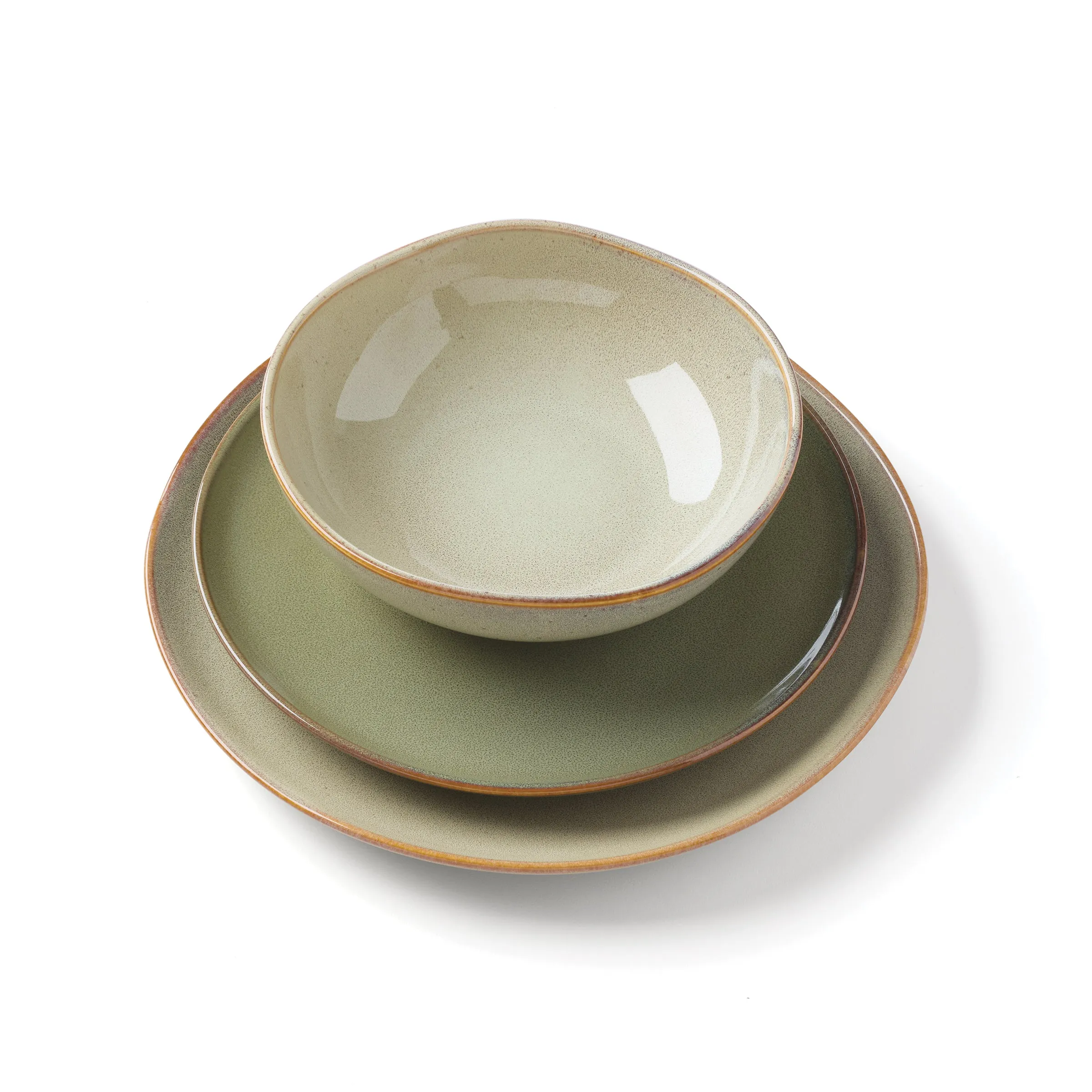 Organic Shades 12-Piece Dinnerware Set, Sage