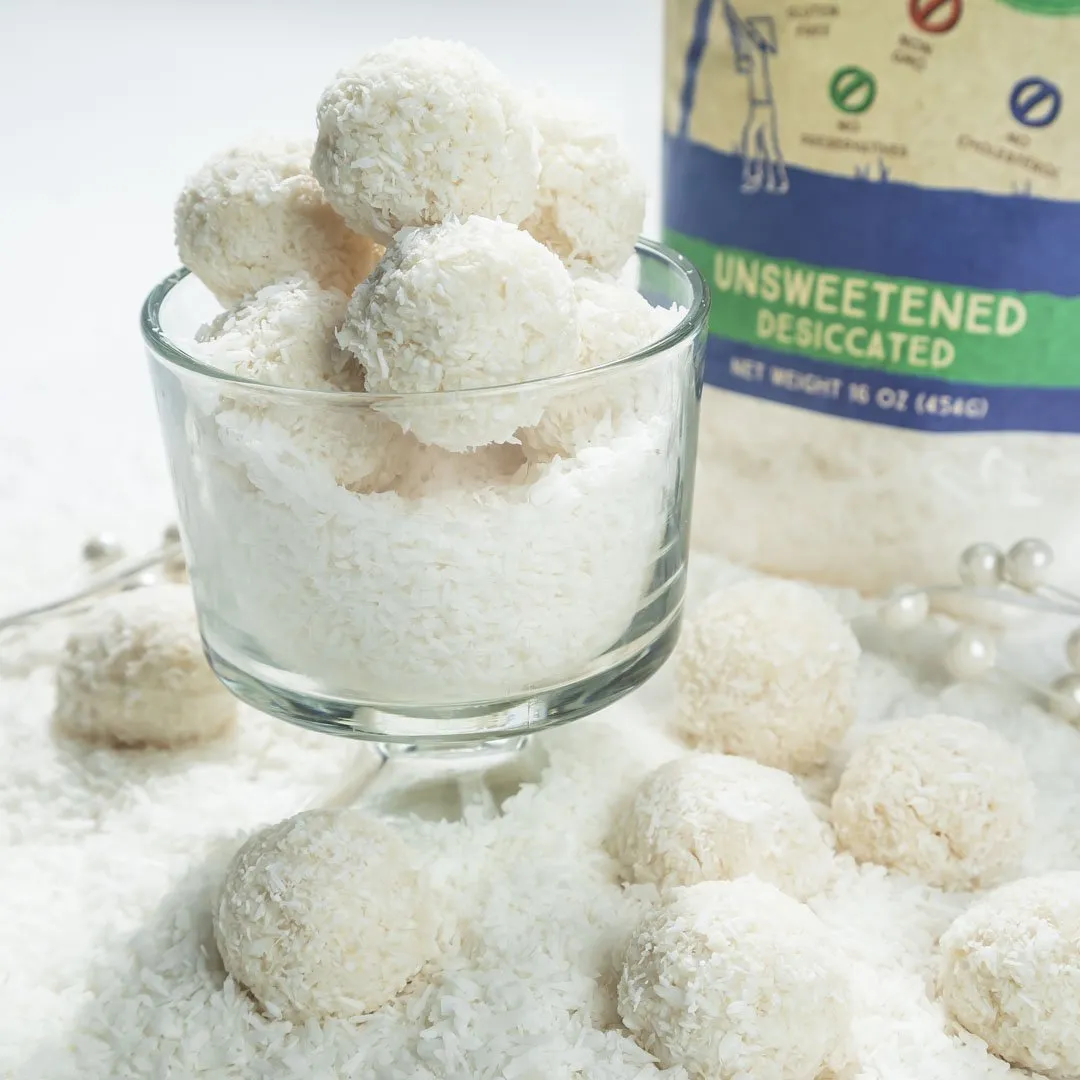 Organic Unsweetened Desiccated Coconut, Fine Grade 16 oz, 2 Pack