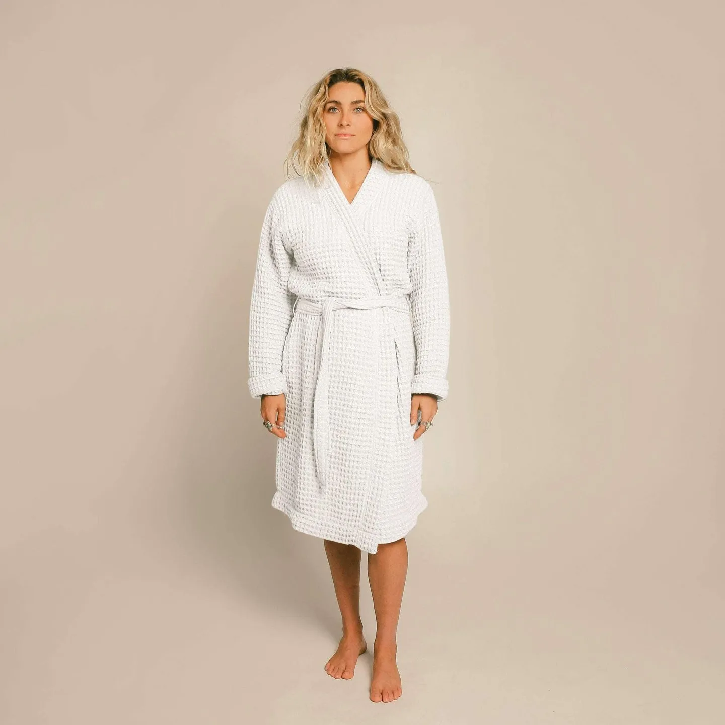 Organic Weightless Waffle Bath Robe