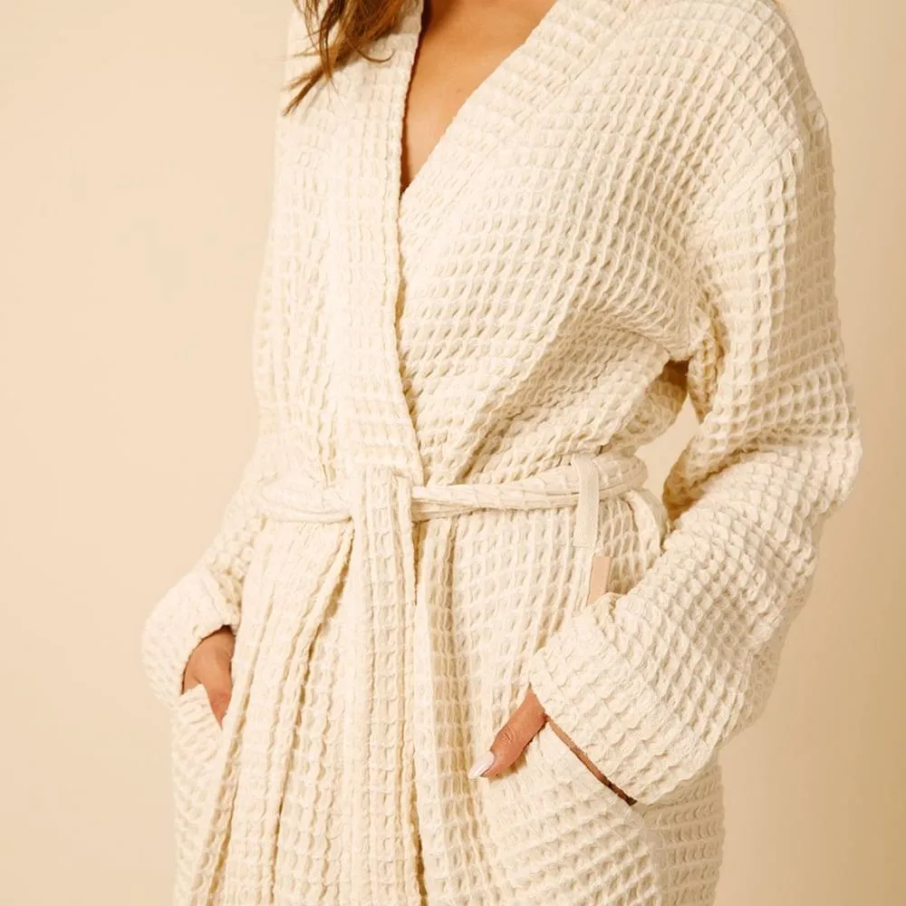Organic Weightless Waffle Bath Robe
