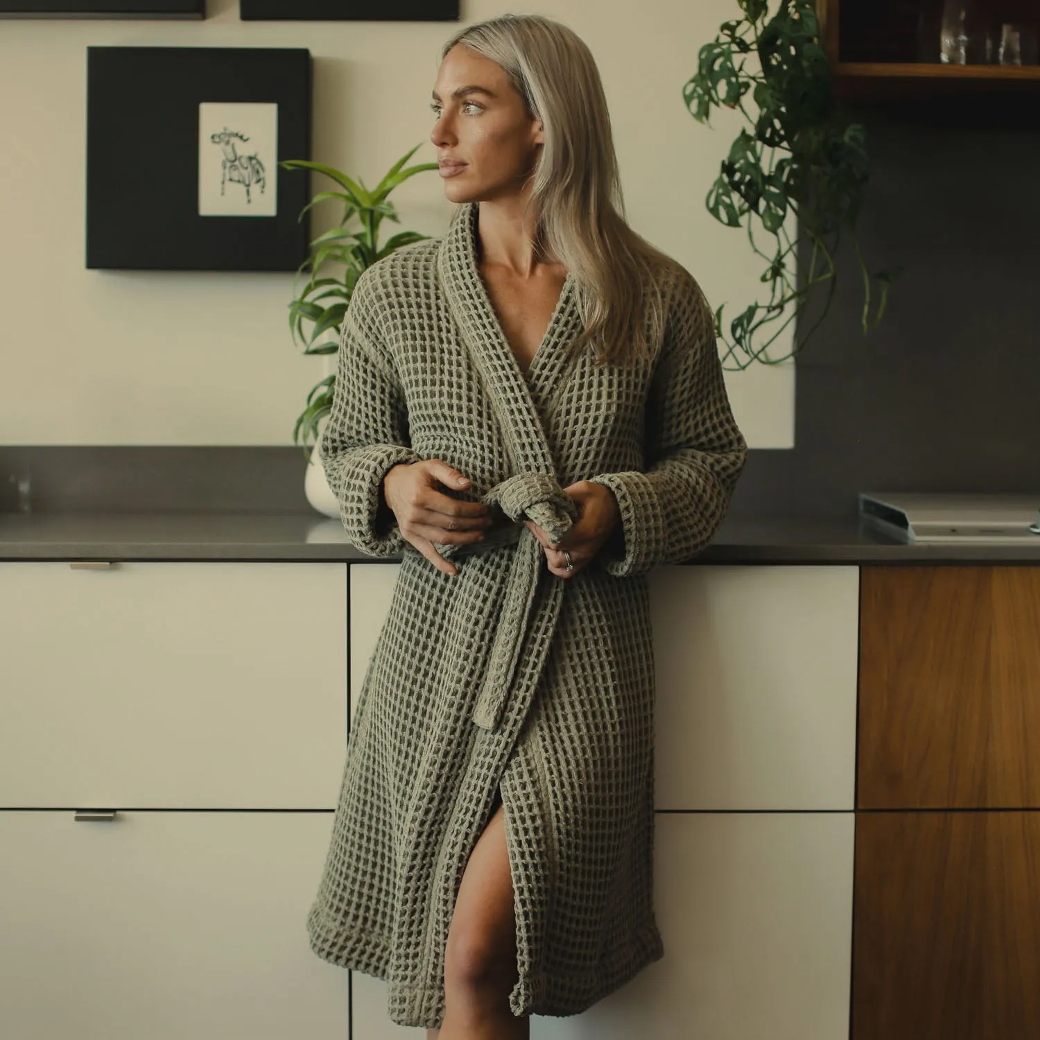 Organic Weightless Waffle Bath Robe
