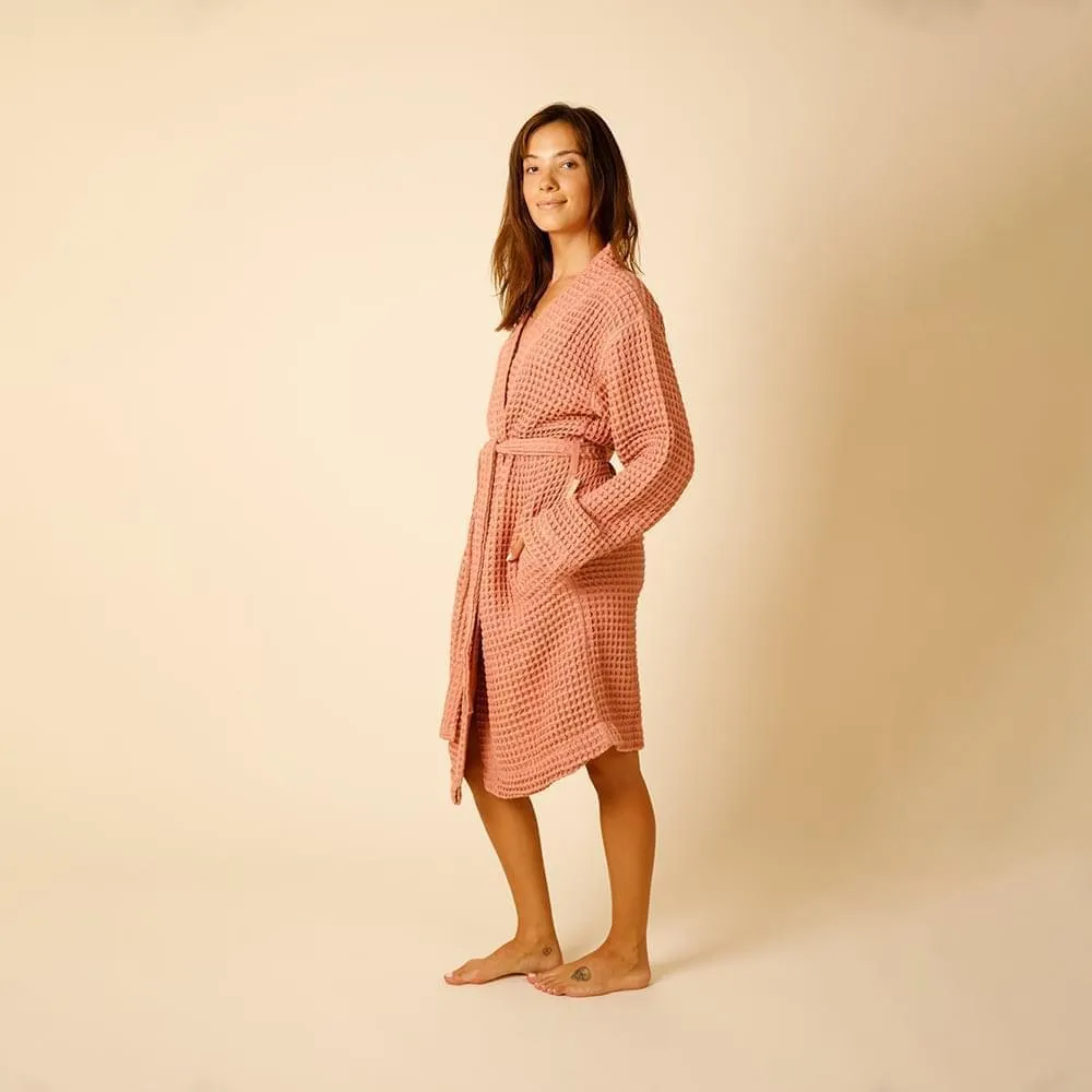 Organic Weightless Waffle Bath Robe