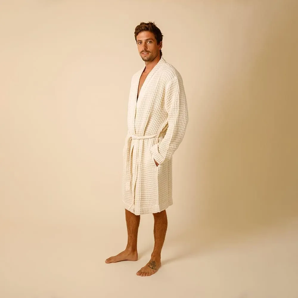 Organic Weightless Waffle Bath Robe