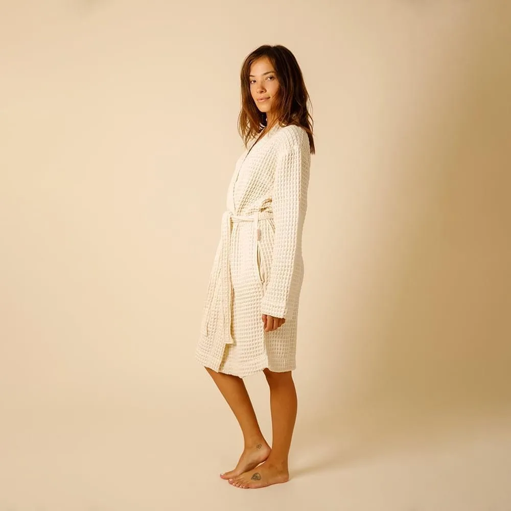 Organic Weightless Waffle Bath Robe