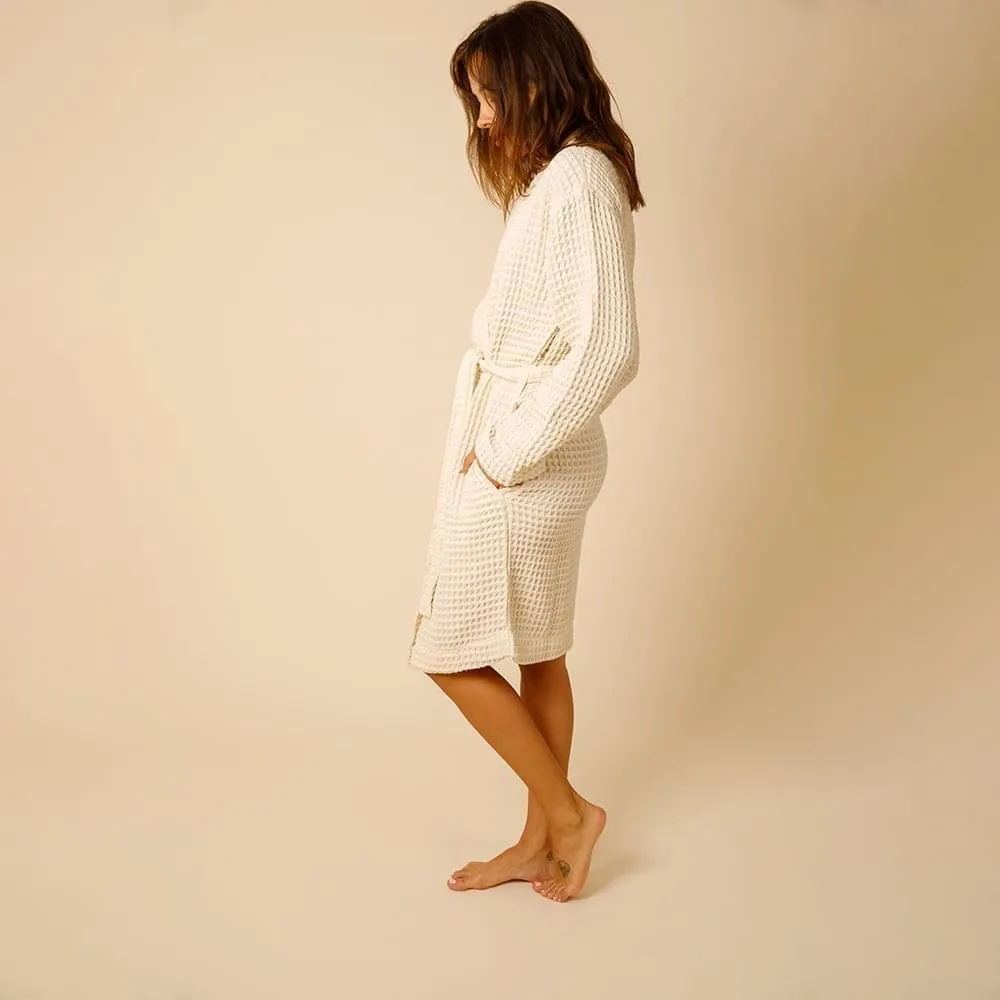Organic Weightless Waffle Bath Robe