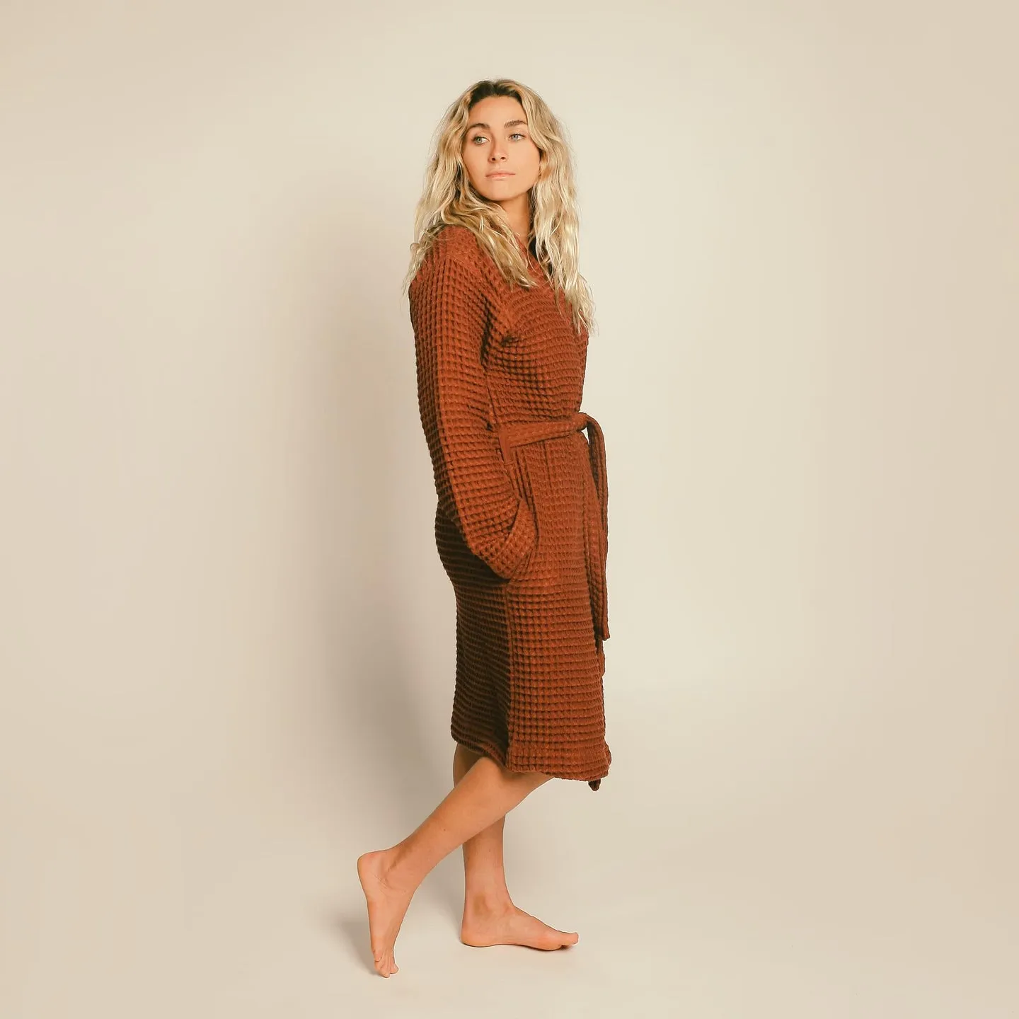 Organic Weightless Waffle Bath Robe