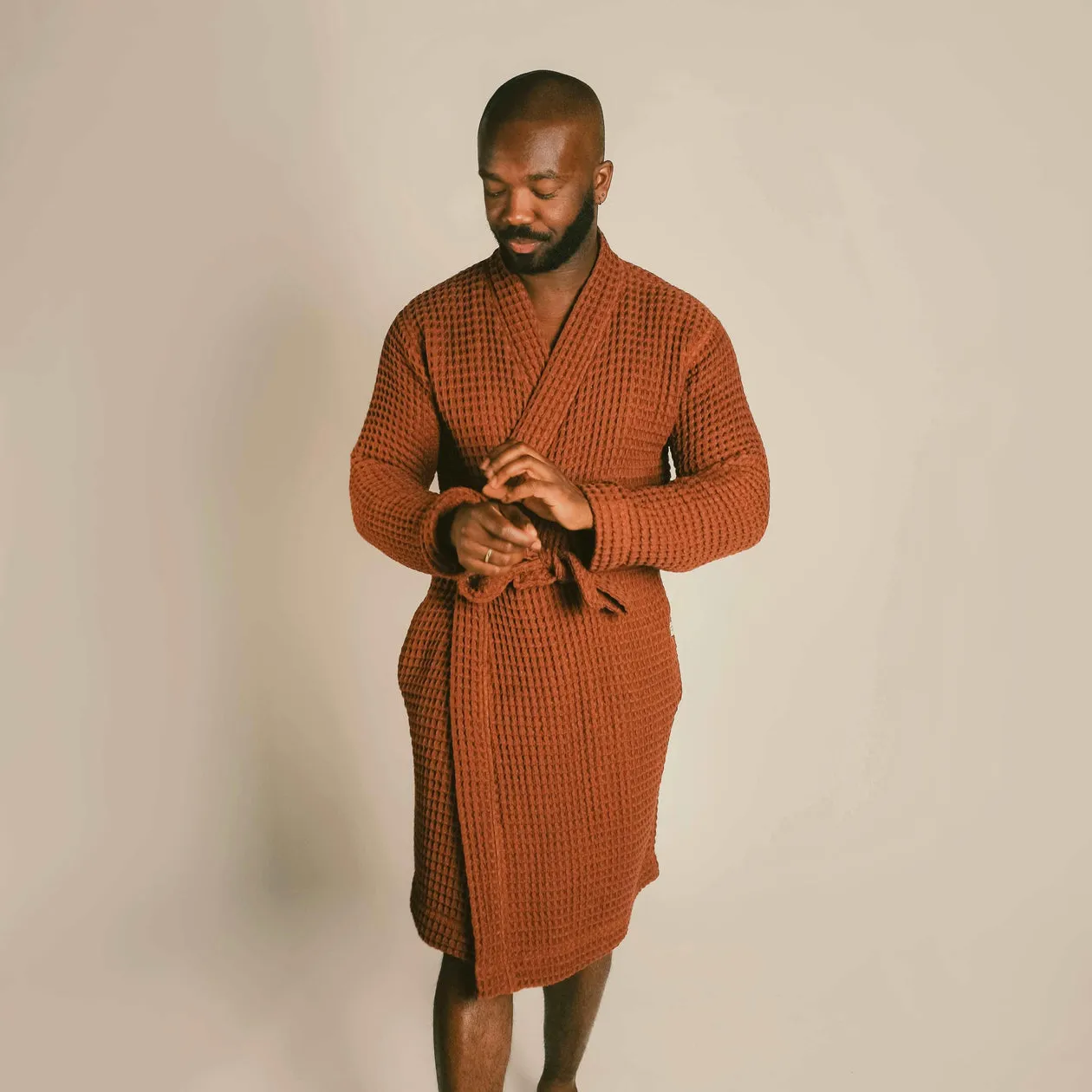 Organic Weightless Waffle Bath Robe