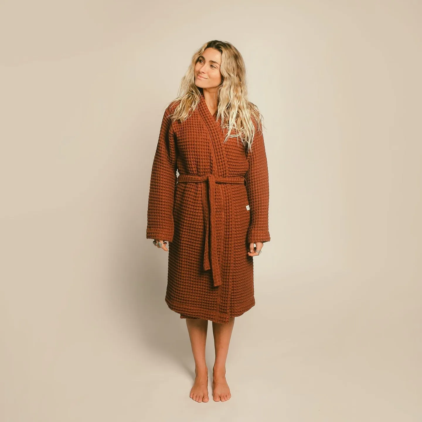 Organic Weightless Waffle Bath Robe