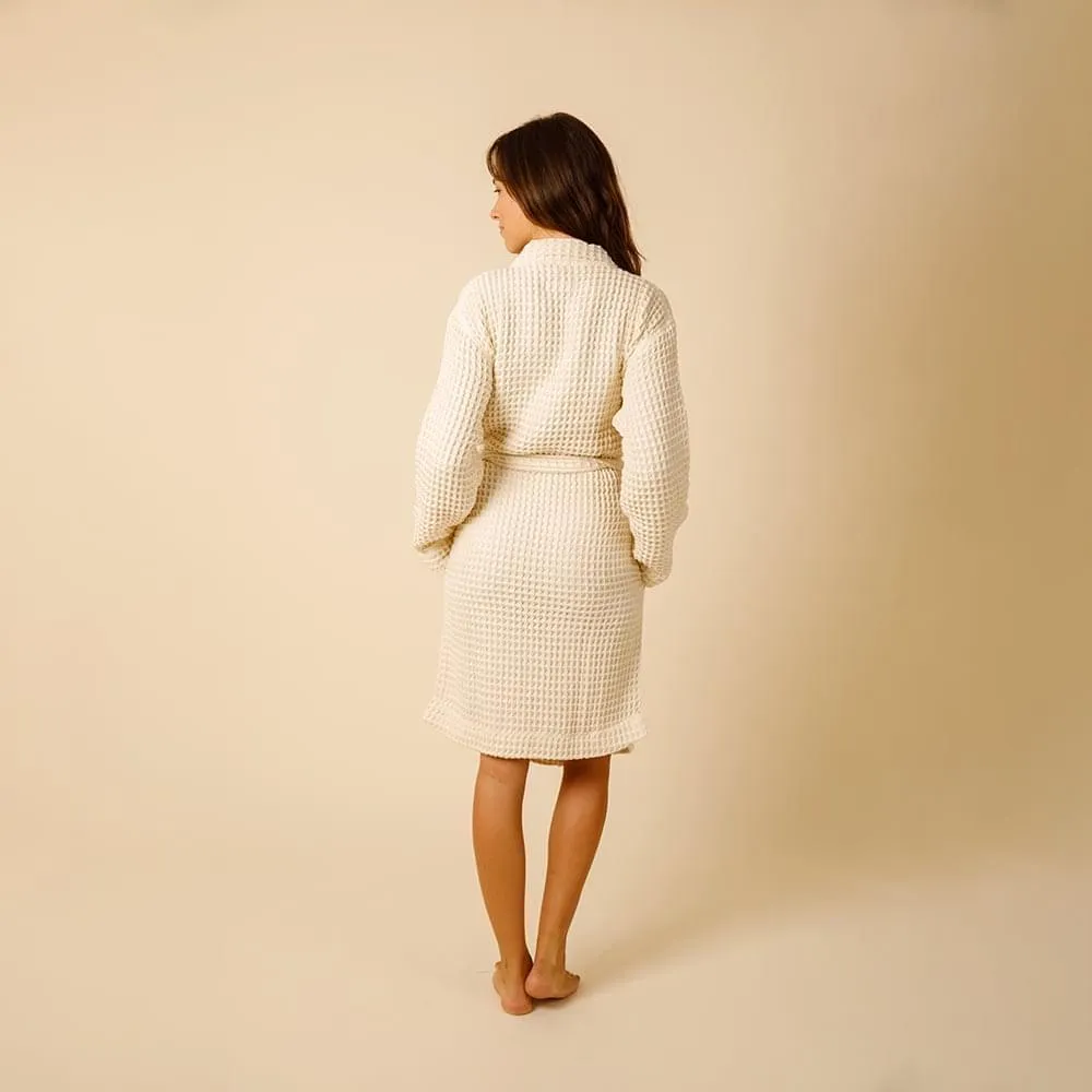 Organic Weightless Waffle Bath Robe
