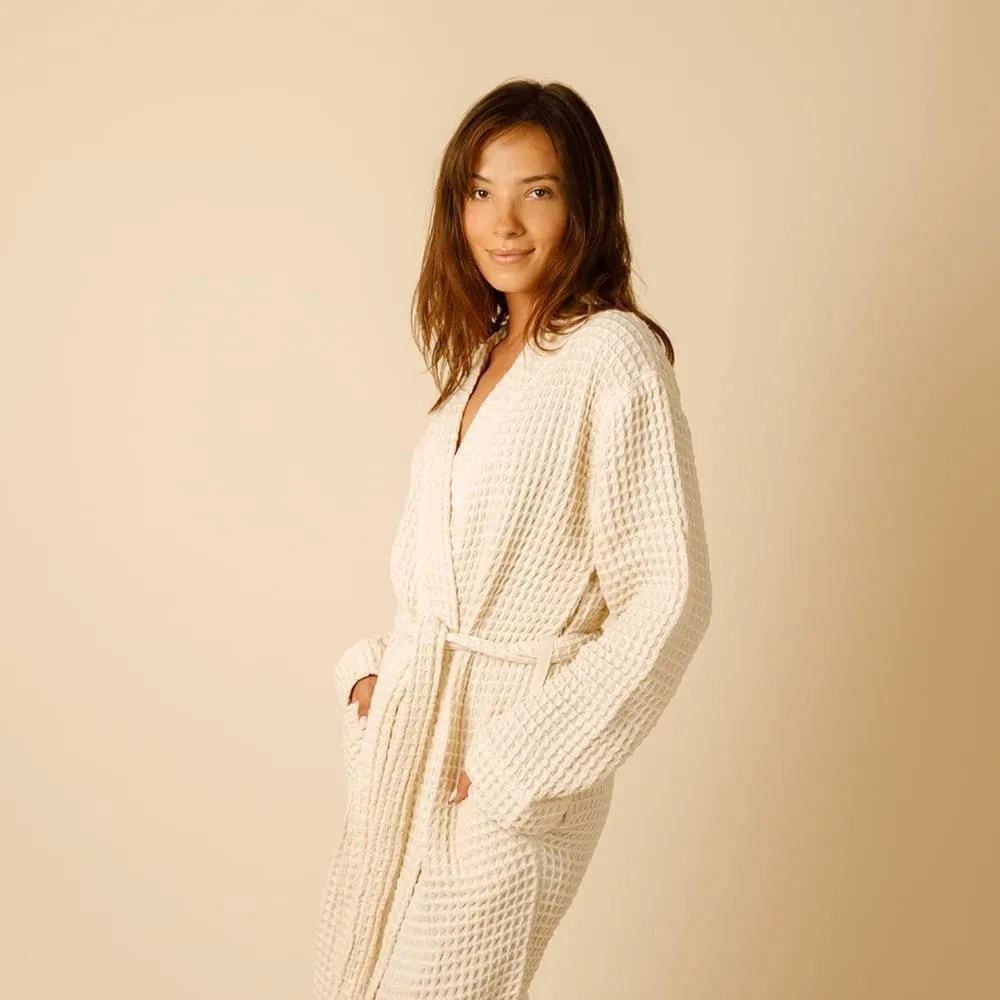 Organic Weightless Waffle Bath Robe