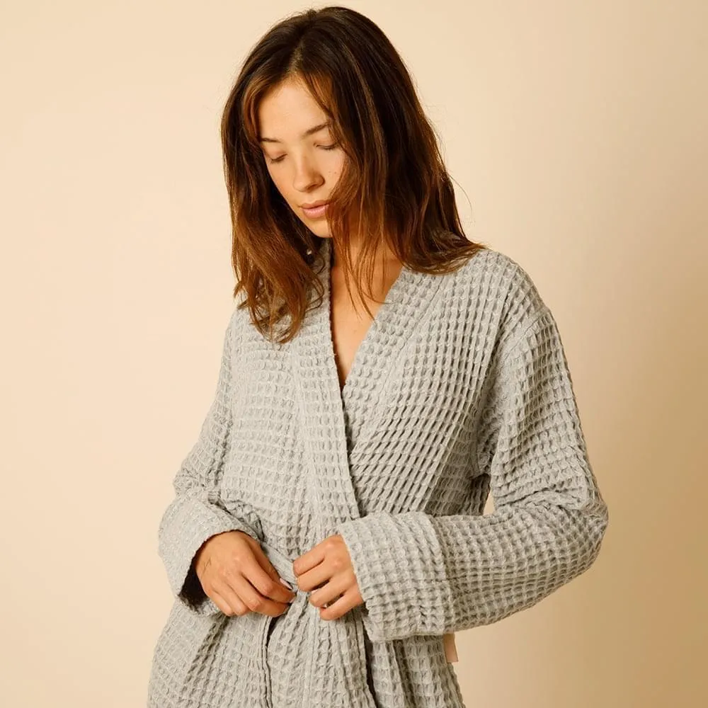 Organic Weightless Waffle Bath Robe