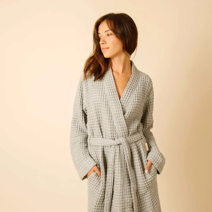 Organic Weightless Waffle Bath Robe