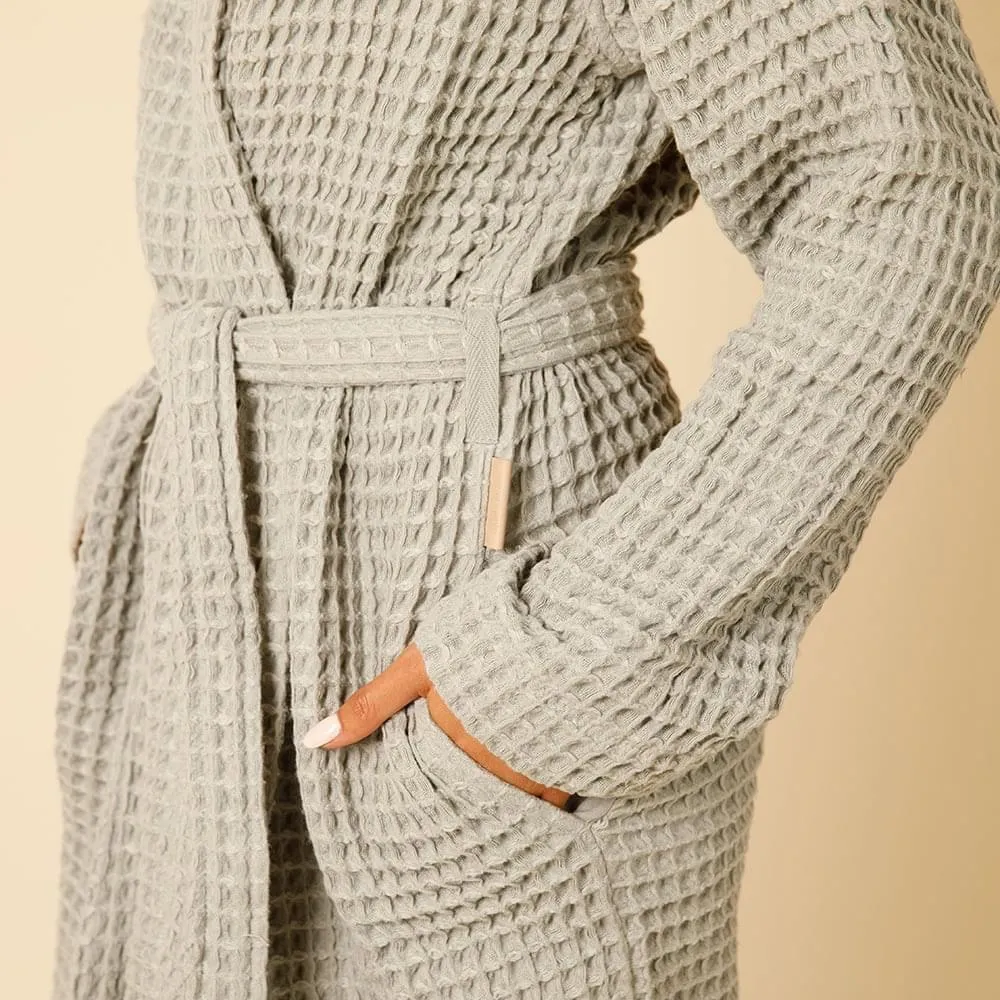 Organic Weightless Waffle Bath Robe