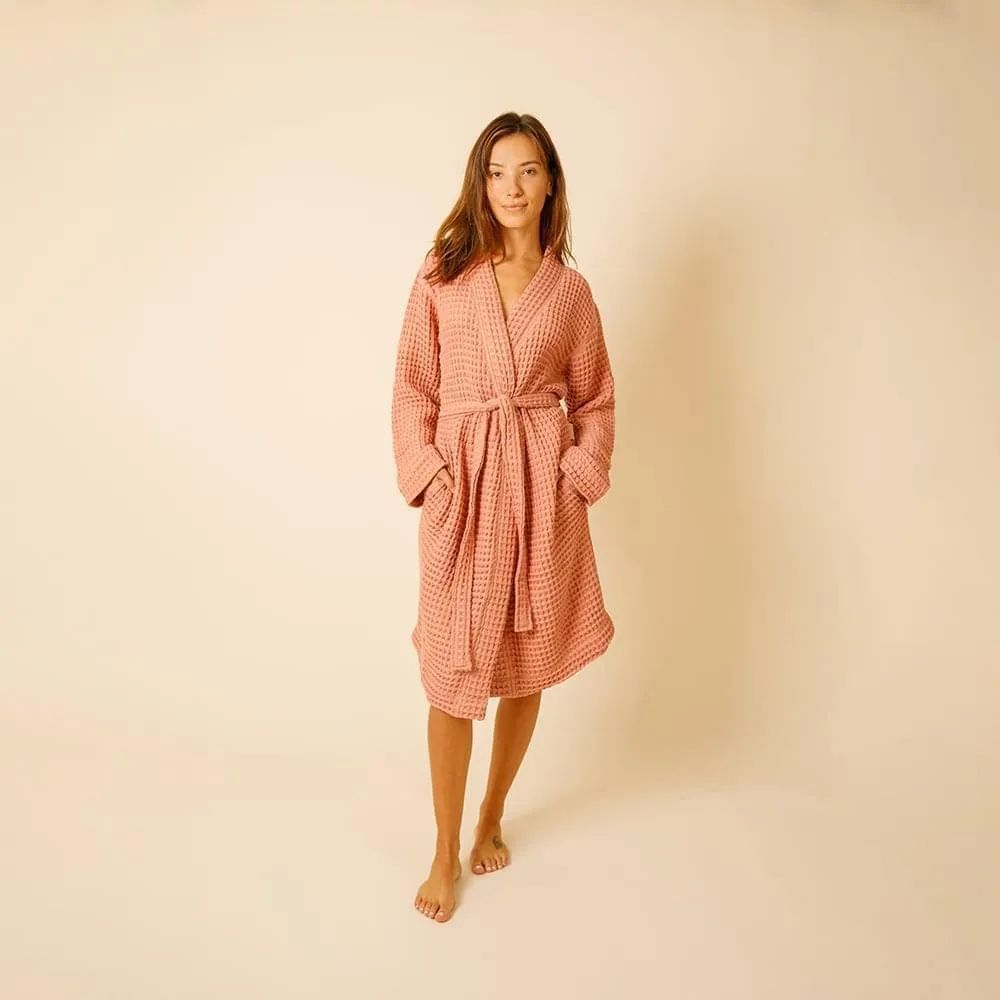 Organic Weightless Waffle Bath Robe