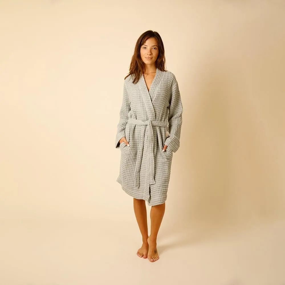 Organic Weightless Waffle Bath Robe