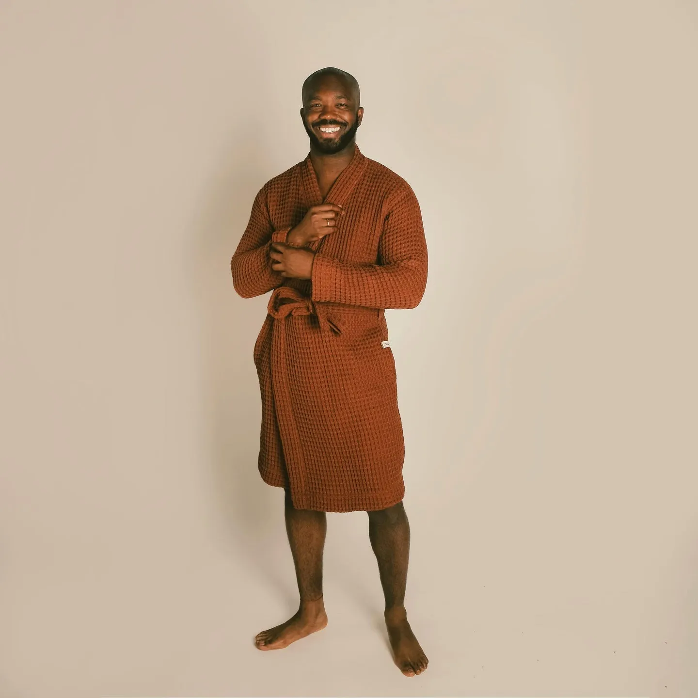 Organic Weightless Waffle Bath Robe