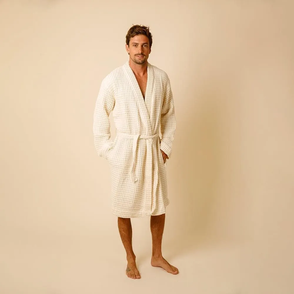 Organic Weightless Waffle Bath Robe