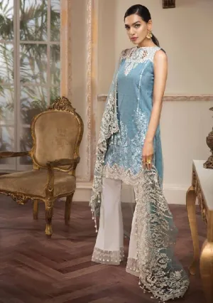 Pakistani Designer Wear By Anaya In Beutifull Light Sky Blue Color Model# L 1776