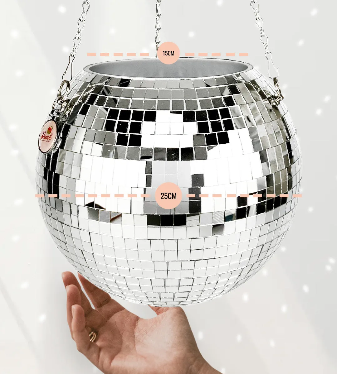 Peach Pops Party in your Plants Disco Hanging Plant Pot