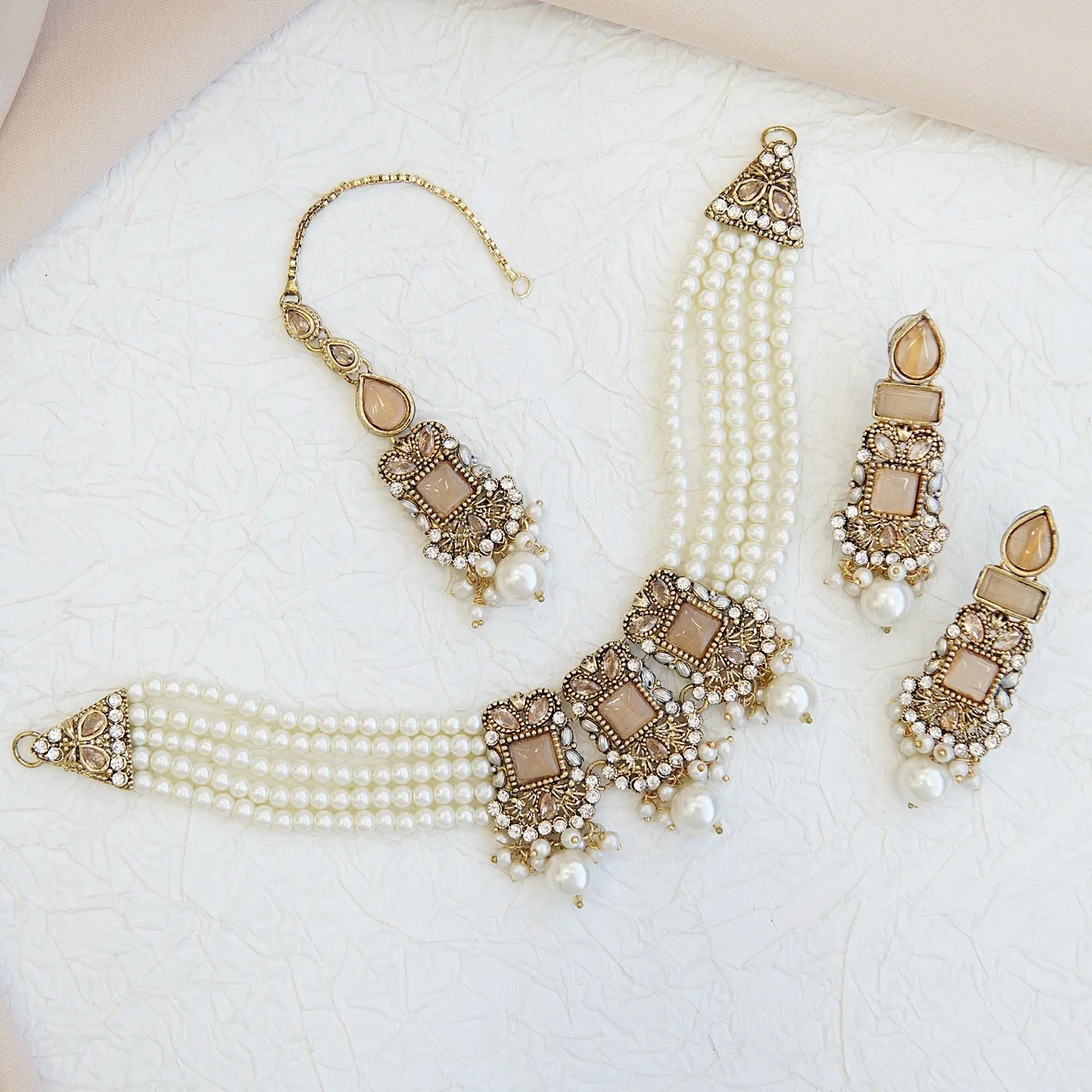 Pearls Handmade Rani Choker
