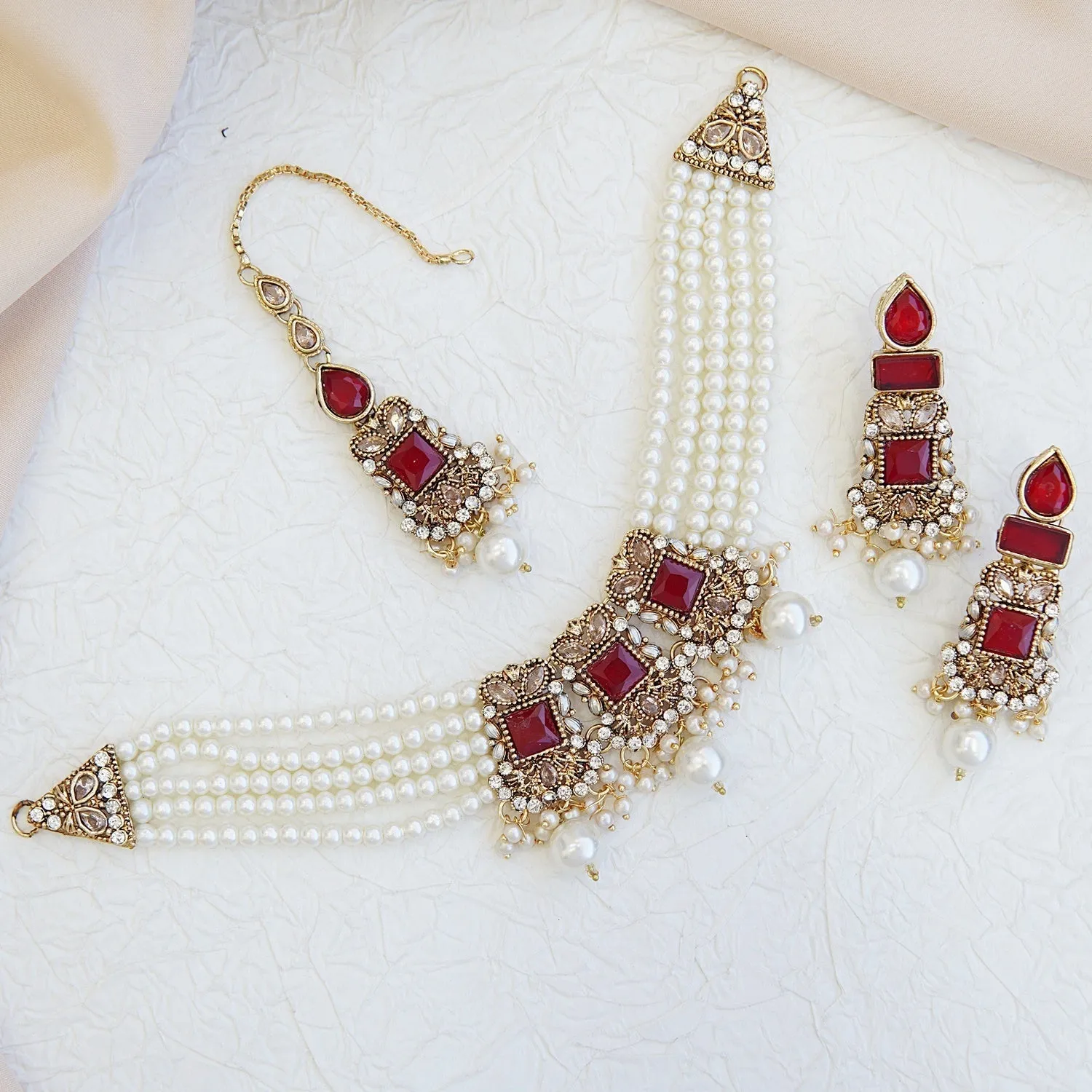 Pearls Handmade Rani Choker