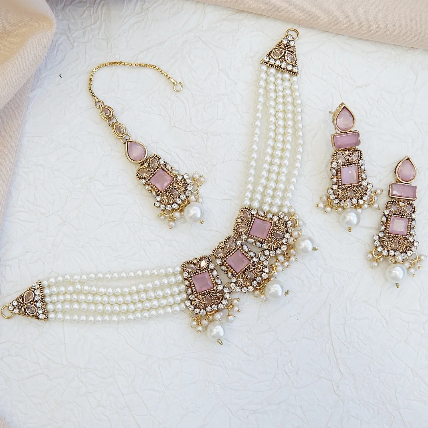 Pearls Handmade Rani Choker