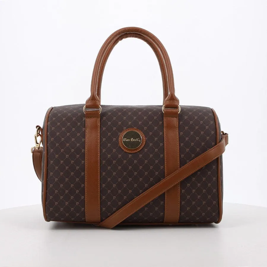 Pierre Cardin Guliana Core Logo Bowling Bag Brown