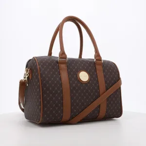 Pierre Cardin Guliana Core Logo Bowling Bag Brown