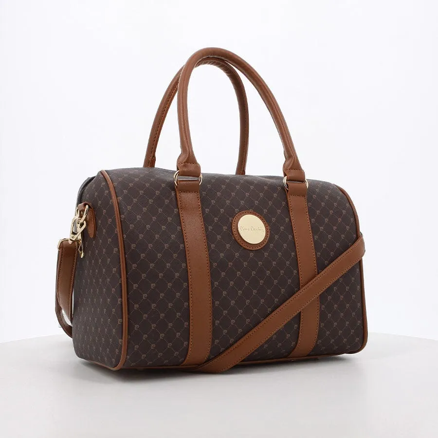 Pierre Cardin Guliana Core Logo Bowling Bag Brown