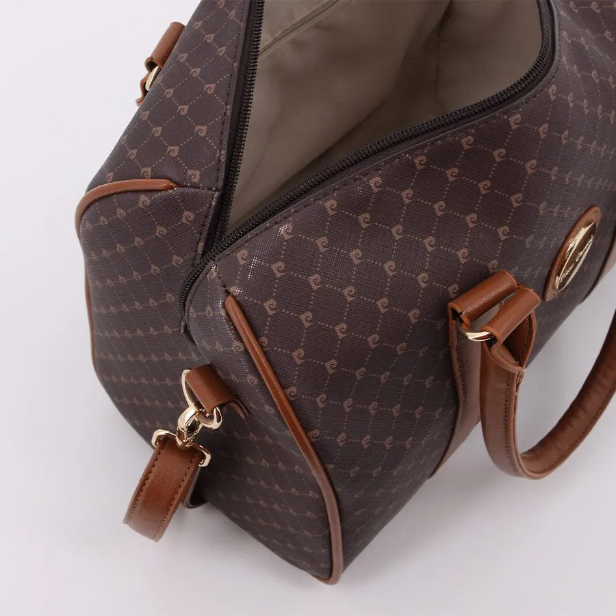 Pierre Cardin Guliana Core Logo Bowling Bag Brown