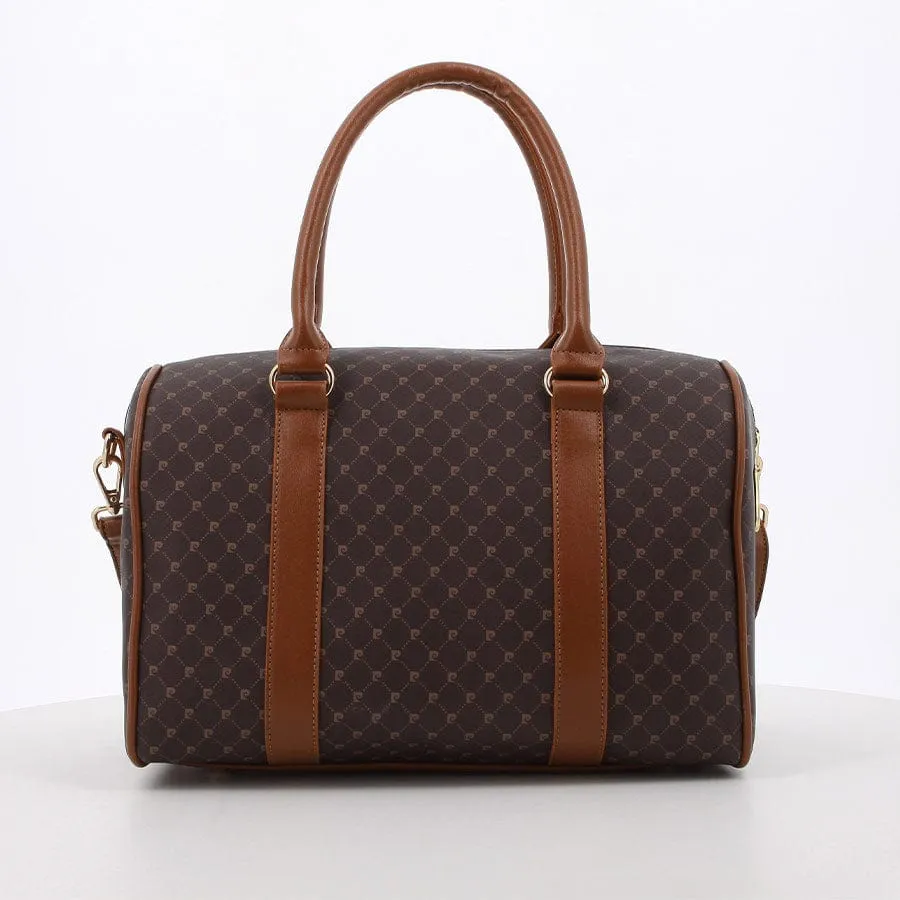 Pierre Cardin Guliana Core Logo Bowling Bag Brown