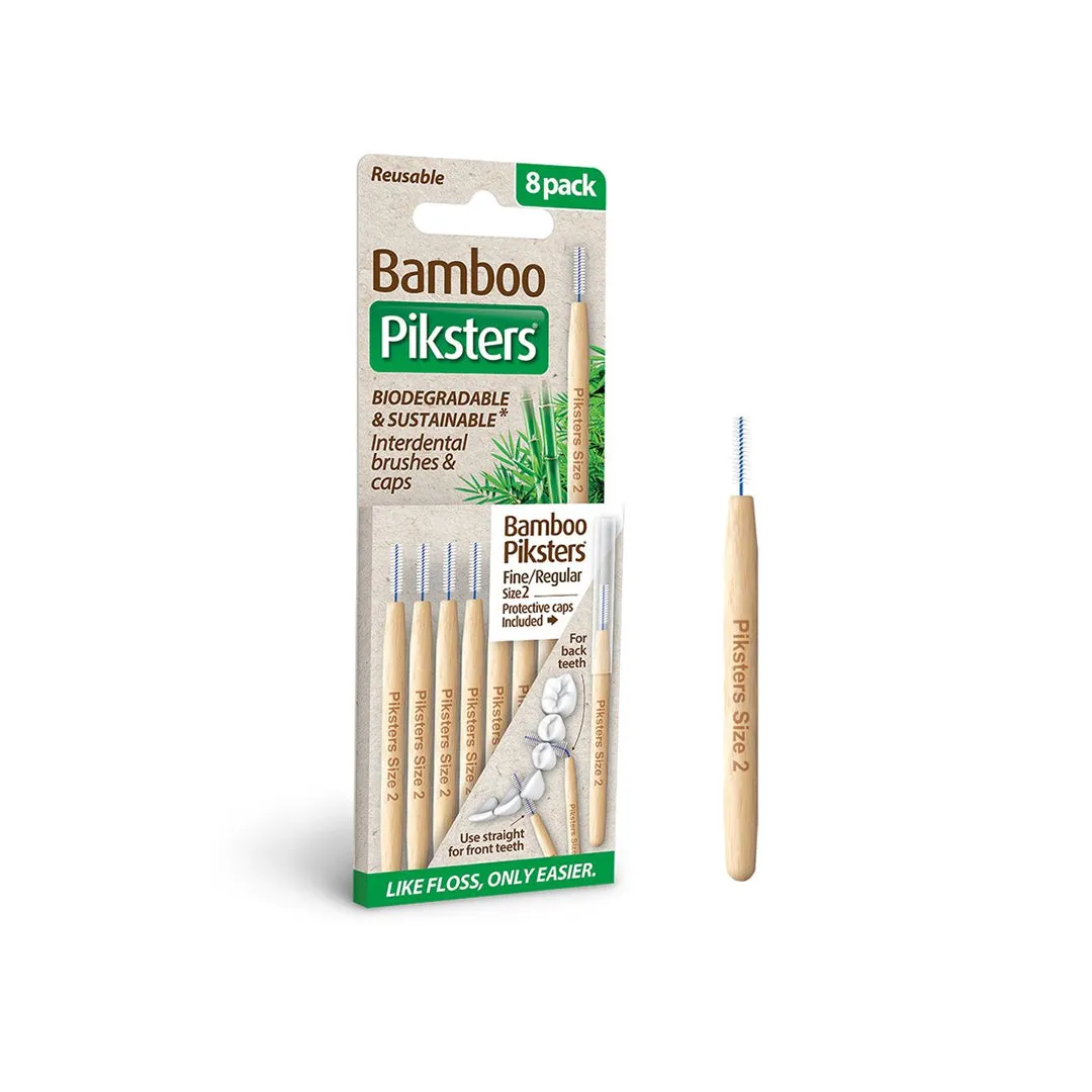 Piksters Bamboo White size 2 8pk