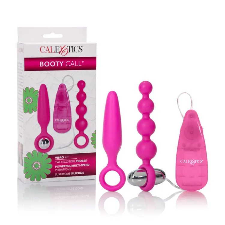 Pink Booty Call Booty Vibro Kit by CalExotics