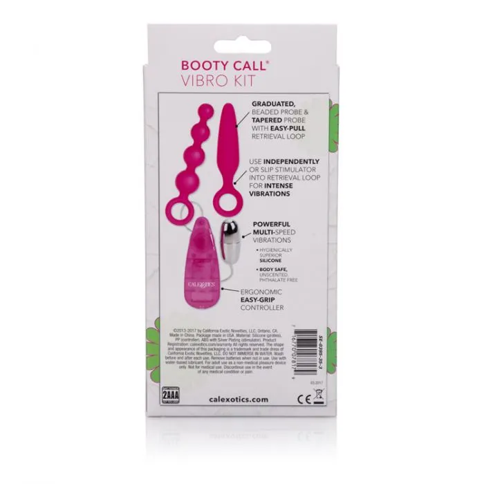 Pink Booty Call Booty Vibro Kit by CalExotics