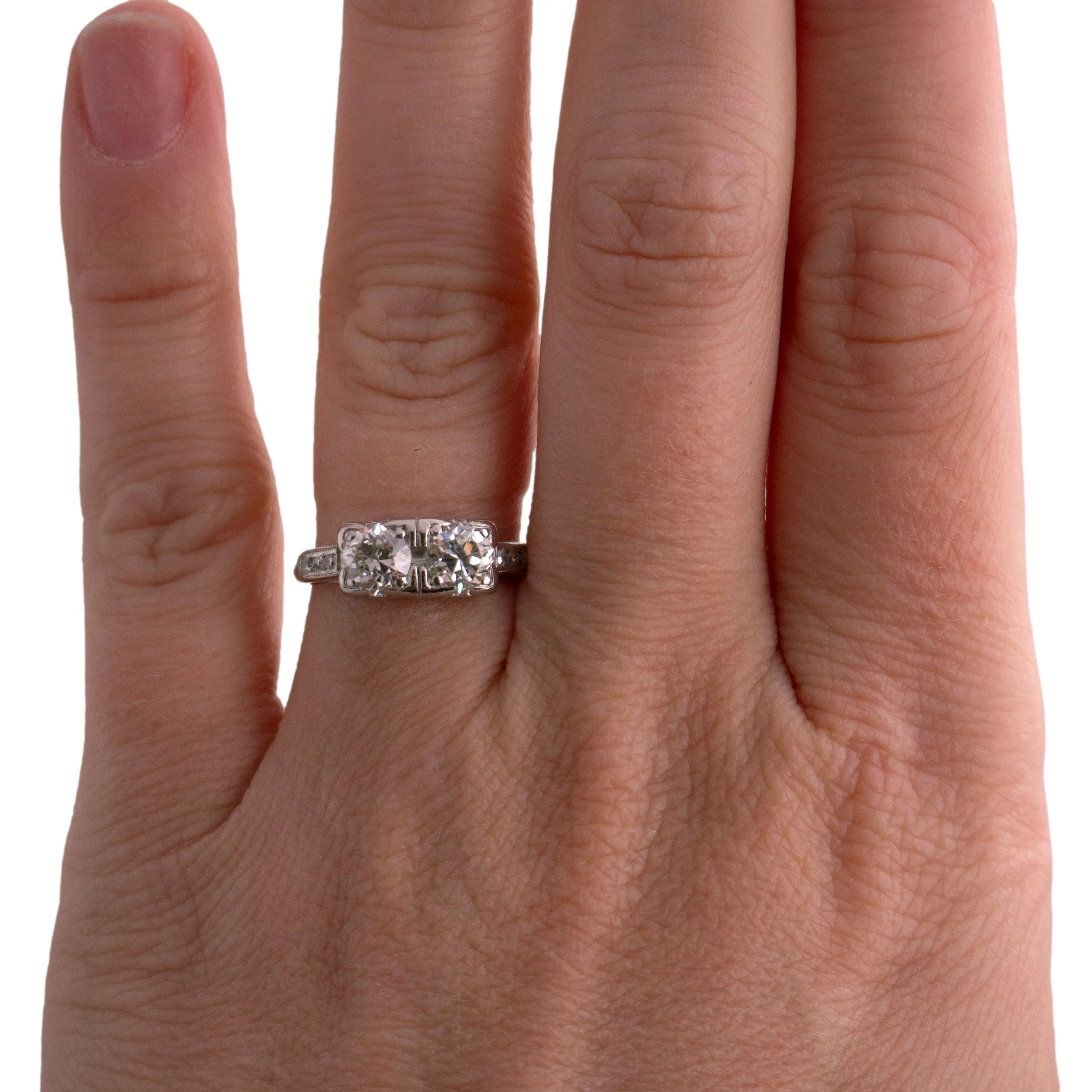 Platinum Toi et Moi Diamond Ring